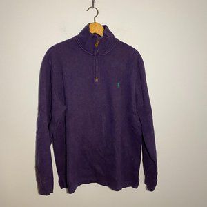 Ralph Lauren Polo Men's Sweater Chunky Quarter Zip Cotton